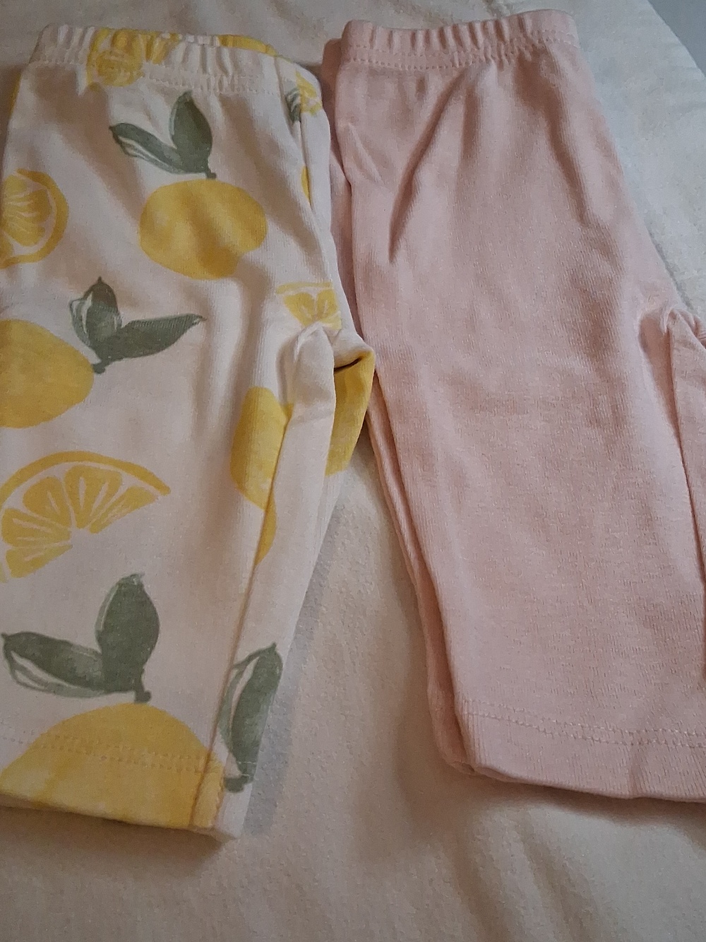 Two Cute Leggings Bundles Lemon Print and Pink Baby